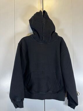 Aritzia TNA Sweatfleece Perfect Fit Hoodie in Black Size L